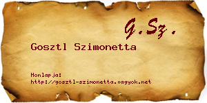 Gosztl Szimonetta névjegykártya
